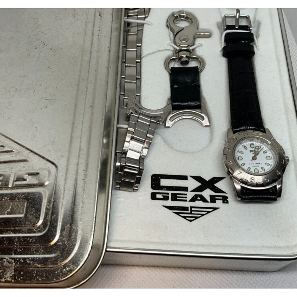 Desirable CX Gear watch set by Colibri, original tin papers, new old stock, runs - Picture 14 of 15